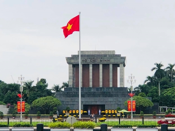  Lăng Chủ tịch Hồ Chí Minh trên Quảng trường Ba Đình. Ảnh: TTXVN  